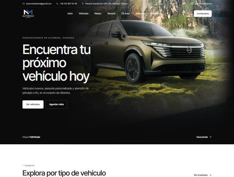 Captura del proyecto Automax Altamira