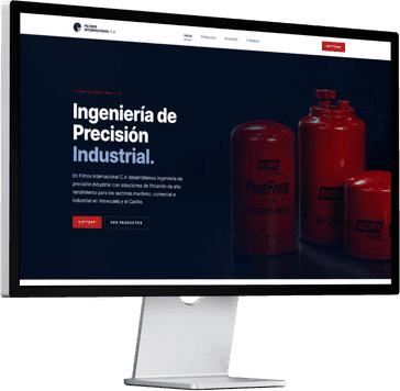 Captura del proyecto Filtros Internacional C.A.